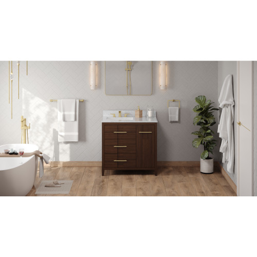 Katara 36" Single Bathroom Vanity Set | VKITKAT36DWWCR | Jeffrey Alexander