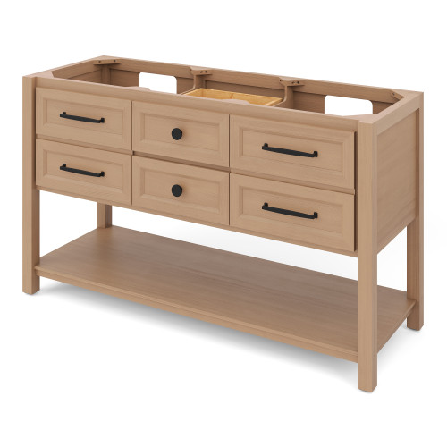 60" Natural Oak Kipling Vanity | VN2KIP-60-NO-NT | Jeffrey Alexander