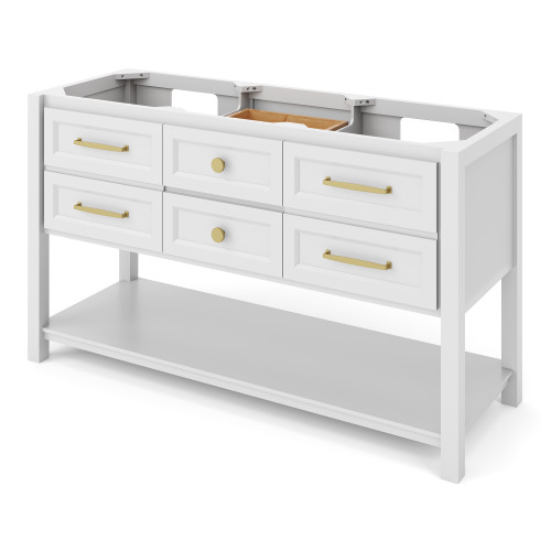 60" White Kipling Vanity | VN2KIP-60-WH-NT | Jeffrey Alexander