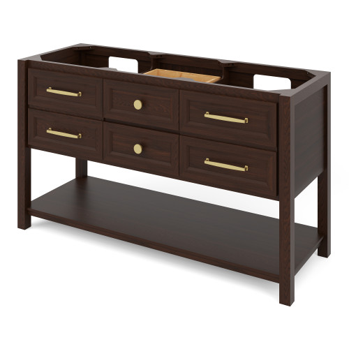 60" Dark Walnut Kipling Vanity | VN2KIP-60-DW-NT | Jeffrey Alexander