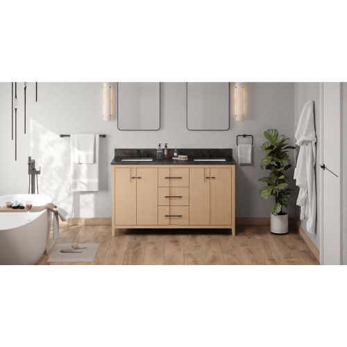 Katara 60" Double Bathroom Vanity Set | VKITKAT60NOLSR | Jeffrey Alexander