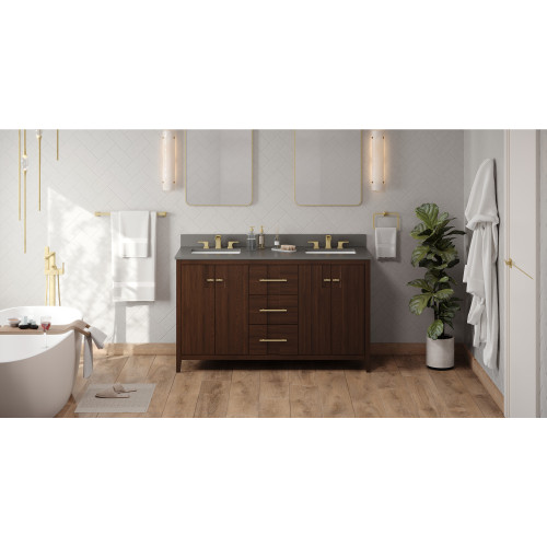 Katara 60" Double Bathroom Vanity Set | VKITKAT60DWGQR | Jeffrey Alexander