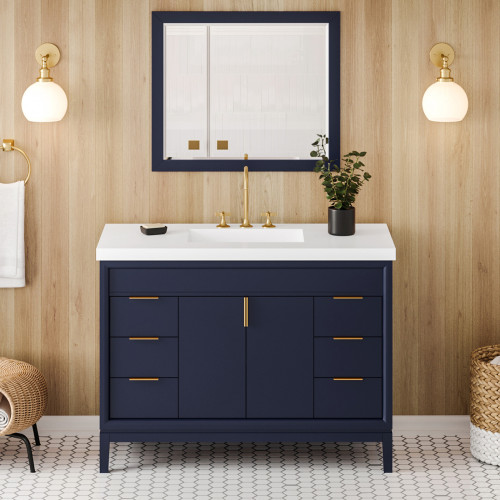 Theodora 48" Single Bathroom Vanity Set | VKITTHE48BLRER | Jeffrey Alexander