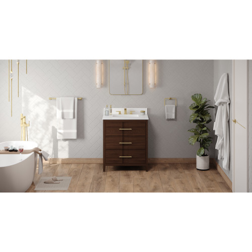 Katara 30" Single Bathroom Vanity Set | VKITKAT30DWWQR | Jeffrey Alexander