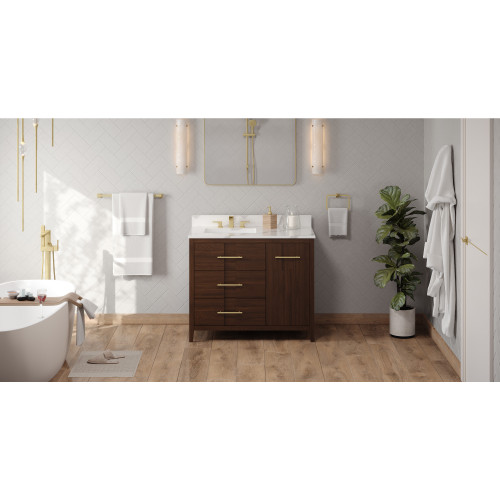 Katara 42" Single Bathroom Vanity Set | VKITKAT42DWCQR | Jeffrey Alexander