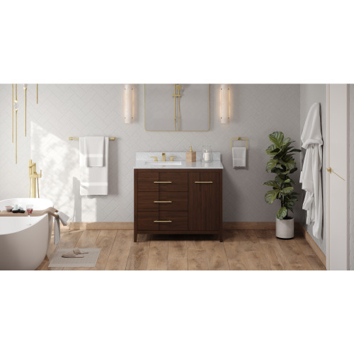 Katara 42" Single Bathroom Vanity Set | VKITKAT42DWWCR | Jeffrey Alexander