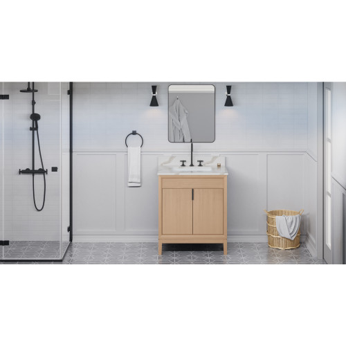 Theodora 30" Single Bathroom Vanity Set | VKITTHE30NOCQR | Jeffrey Alexander
