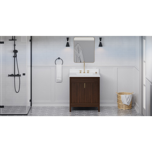 Theodora 30" Single Bathroom Vanity Set | VKITTHE30DWWQR | Jeffrey Alexander