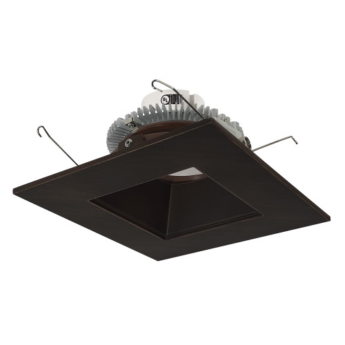 6" Cobalt Click Square Retrofit Reflector with Square Aperture, 1000lm / 13.5W, Selectable CCT, Bronze