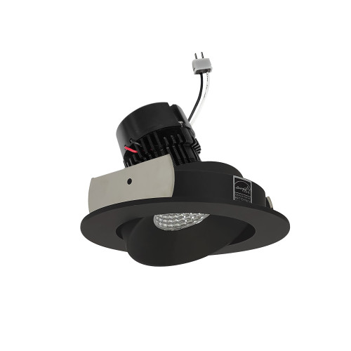 4" Pearl Low Voltage LED Round Adjustable Cone Retrofit, 1200lm / 11W, 3500K, Black Reflector / Black Flange