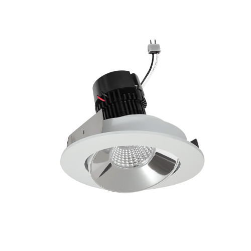 4" Pearl Low Voltage LED Round Adjustable Cone Retrofit, 1200lm / 11W, 3500K, Specular Clear Reflector / Matte Powder White Flange