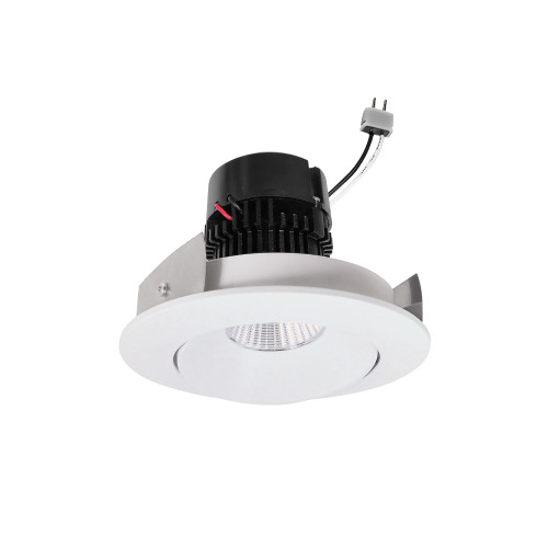 4" Pearl Low Voltage LED Round Adjustable Cone Retrofit, 1200lm / 11W, 4000K, Matte Powder White Reflector / Matte Powder White Flange