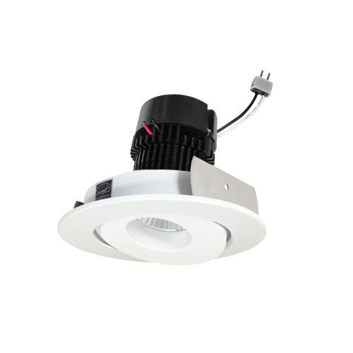 4" Pearl Low Voltage LED Round Adjustable Gimbal Retrofit, 1050lm / 11W, 3000K, Matte Powder White Finish