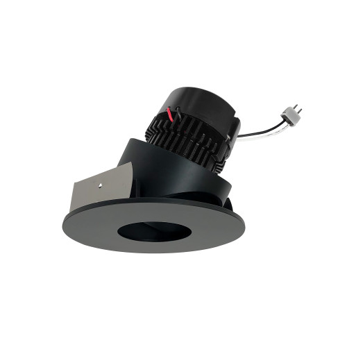 4" Pearl Low Voltage LED Round Adjustable Pinhole Retrofit, 950lm / 11W, 2700K, Black Pinhole / Black Flange
