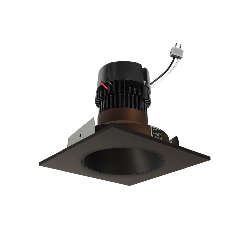 4" Pearl Low Voltage LED Square Retrofit Reflector with Round Aperture, 1150lm / 11W, 2700K, Bronze Reflector / Bronze Flange