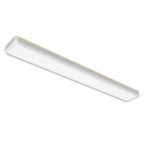 WNLFM | 6” x 4’ Wellen Linear Flush Mount with Night Light | ETi Lighting | WNLFM-06-8CP3NL-SV-TD-WH | ETi Lighting at lightingandsupplies.com