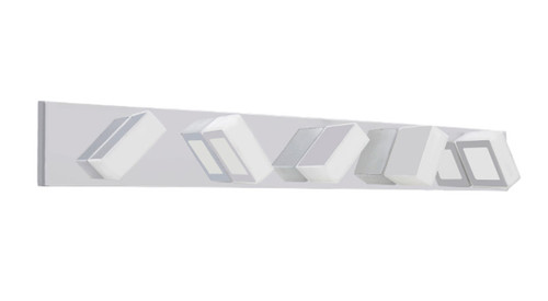 ASD Lighting ASD-LVF25M-5D28CH LED Vanity 5-light 28W 120V with rotatable heads CCT Selectable 2700/3000/4000/5000/6000K Dimmable Chrome ETL | ASD Lighting at lightingandsupplies.com