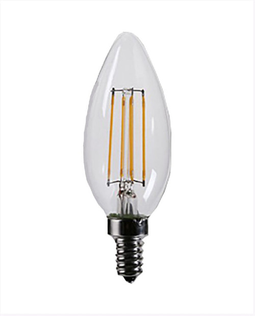 Cyber Tech Lighting LB60TCC-DE12WW2PK 5.5W Dimmable Clear Filament Torpedo Candelabra Bulb - Pack of 2 | Cyber Tech Lighting at lightingandsupplies.com Cyber Tech Lighting LB60TCC-DE12WW2PK 5.5W Dimmable Clear Filament Torpedo Candelabra Bulb - Pack of 2 | Cyber Tech Lighting at lightingandsupplies.com