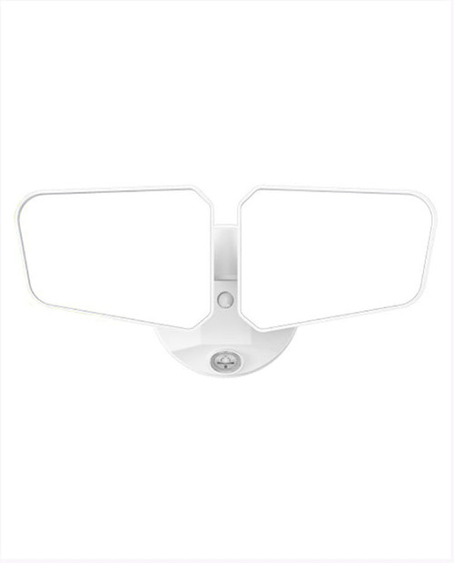 Cyber Tech Lighting LF20PH2-WH/PCCT 20W Dual Head LED Security Lights, Adj. 5CCT w/ Photocell | Cyber Tech Lighting at lightingandsupplies.com