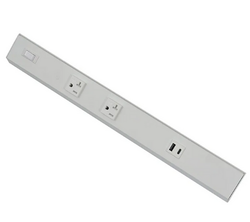 36in ANGLED 4-RECEPTACLE 2 USB | PSA-36-4R-2U-WH | Westgate | Westgate at lightingandsupplies.com
