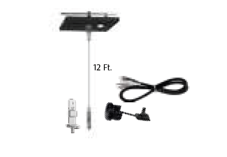 ADJ. 12FT 1/16in SINGLE SQUAR | SCL-CSQ1P-12FT-BK | Westgate | Westgate at lightingandsupplies.com