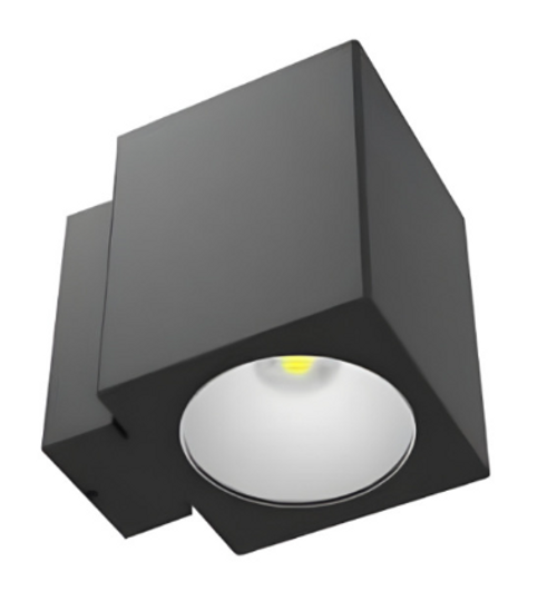 8in SQUARE OUTDOOR WALL CYLIND | WMCS8-UDL-MCTD-BR-D | Westgate | Westgate at lightingandsupplies.com