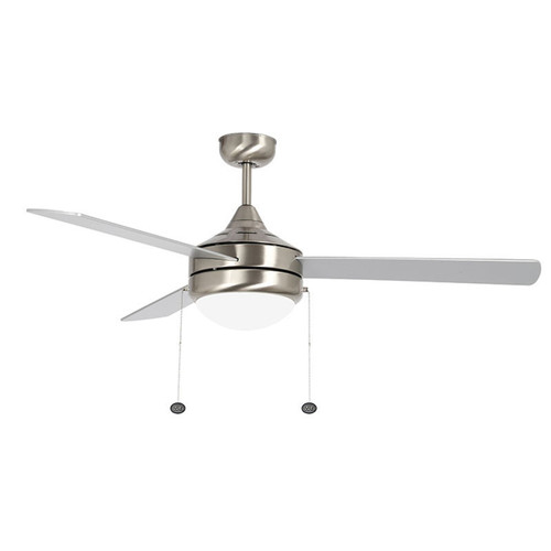 Westgate WFL-112-PC-3B-52-MCT-BN-RWS 52In 3-Blade Ceiling Fan And Light 3CCT 19W Integ. LED Pull Ch. Bn And Rosewood/Silv Blades | Westgate at lightingandsupplies.com