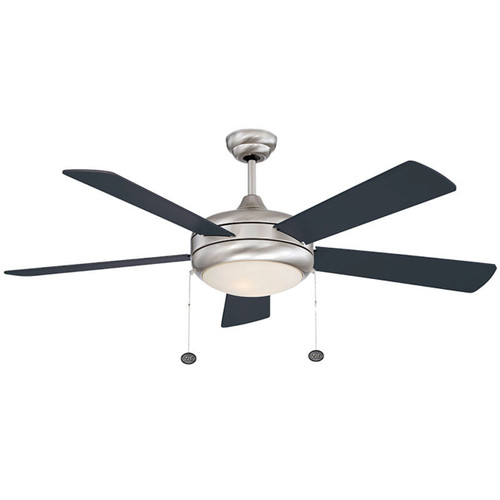 Westgate WFL-113-PC-5B-52-MCT-BN-RWBK 52In 5-Blade Ceiling Fan And Light 3CCT 19W Integ. LED Pull Ch. Bn And Rosewood/Bk Blades | Westgate at lightingandsupplies.com