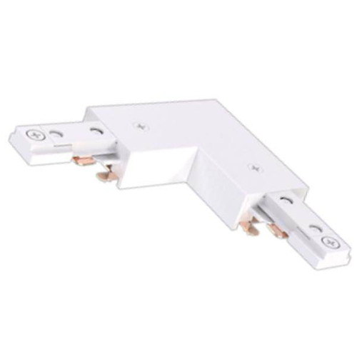 L Connector - White - 90° - Single Circuit - Feed Point - J-type | TRKJ/LC/1C/WH | Green Creative | Green Creative at lightingandsupplies.com
