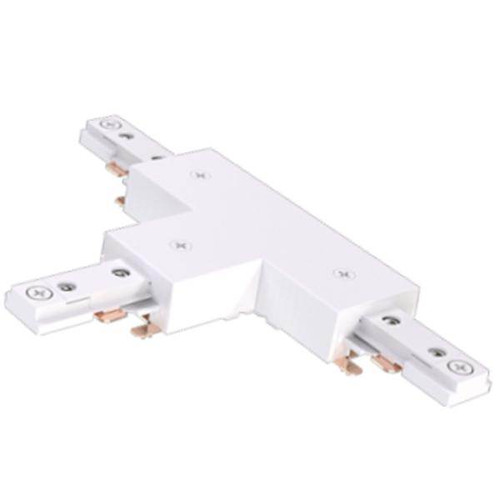 T Connector - White - Single Circuit - Feed Point - J-type | TRKJ/TC/1C/WH | Green Creative | Green Creative at lightingandsupplies.com