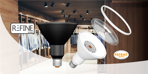Green Creative, Short Neck PAR30 Bulb, 11 Watt, 3000K, E26 Base, 40° Beam Angle, Swappable Lens, 120V Dimmable | 11PAR30SNDIM/930FL40/SL | Green Creative at lightingandsupplies.com