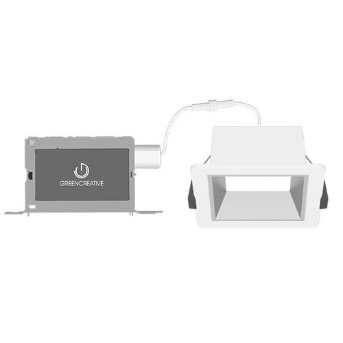 Green Creative NYXDM4SQ/S9CCT5S/DUALDIM/MD/CW NYX Direct Mount 4 Inch Square LED Downlight Lumen/CCT Selectable 700Lm/1000Lm/1500Lm/2000Lm 2700K/3000K/3500K/4000K/5000K Dual Dimming (37538) | Green Creative at lightingandsupplies.com