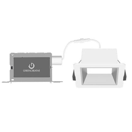 Green Creative 6-in 7.5/21W Downlight, Square, DM, Smooth, Wide, 120V-277V, 5CCT, Cl/W | NYXDM6SQ/S9CCT5S/DUALDIM/WD/CW | Green Creative at lightingandsupplies.com