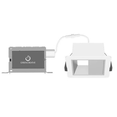 Green Creative 6-in 7.5/21W Downlight, Square, DM, Smooth, Wide, 120V-277V, 5CCT, Cl/W | NYXDM6SQ/S9CCT5S/DUALDIM/WW/CW | Green Creative at lightingandsupplies.com