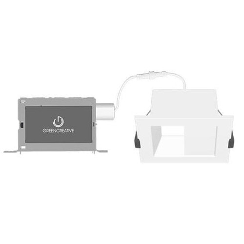 Green Creative 6-in 7.5/21W Downlight, Square, DM, Smooth, Wide, 120V-277V, 5CCT, W | NYXDM6SQ/S9CCT5S/DUALDIM/WW/WW | Green Creative at lightingandsupplies.com