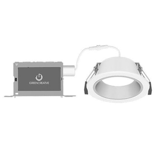 Green Creative 8-in 25/40W NYX Downlight, DM, Wide, 120V-277V, Selectable CCT, CW | NYXDM8RD/M9CCT5S/DUALDIM/WD/CW | Green Creative at lightingandsupplies.com