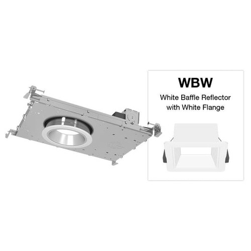 Green Creative 6-in 41W NYX Downlight, SQR, BF, NC, 80°, 120V-277V, CCT Select, WH/WH | NYXNC6SQ/M9CCT5S/DUALDIM/WD/WBW | Green Creative at lightingandsupplies.com