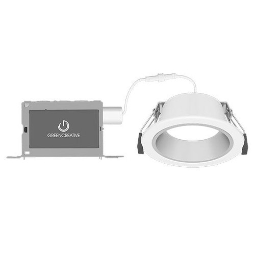Green Creative NYXDM4RD/M9CCT5S/DUALDIM/WD/CW NYX Direct Mount 4 Inch Round LED Downlight Lumen/CCT Selectable 2500Lm 3000Lm/4000Lm 2700K/3000K/3500K/4000K/5000K Dual Dimming Wide Beam (38545) | Green Creative at lightingandsupplies.com