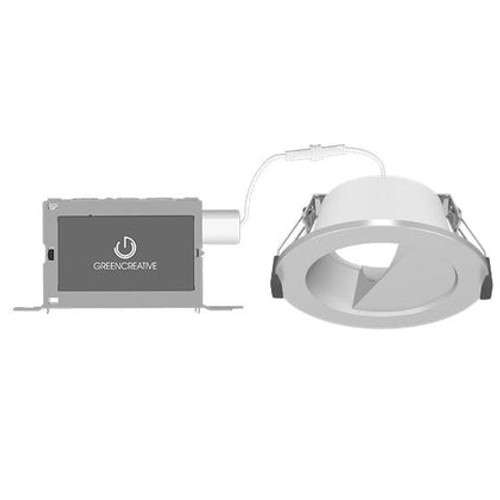 Green Creative 4-in 41W NYX Downlight, RND, SM, DM, WW, 120V-277V, CCT Select, CL/CL | NYXDM4RD/M9CCT5S/DUALDIM/WW/CC | Green Creative at lightingandsupplies.com