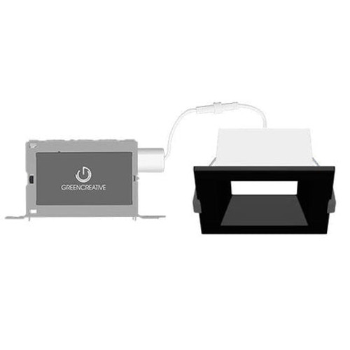 Green Creative 6-in 41W NYX Downlight, SQR, SM, DM, 60°, 120V-277V, CCT Select, BK/BK | NYXDM6SQ/M9CCT5S/DUALDIM/MD/BB | Green Creative at lightingandsupplies.com