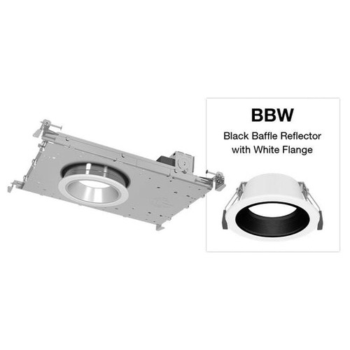 Green Creative 6-in 21W Downlight, Round, NC, Baffle, Wide, 4000lm, 120V-277V, 5CCT, B/W | NYXNC6RD/M9CCT5S/DUALDIM/WD/BBW | Green Creative at lightingandsupplies.com