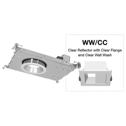 Green Creative 4-in 7.5/21W Downlight, Square, NC, Smooth, Wall, 120V-277V, 5CCT, Cl | NYXNC4SQ/S9CCT5S/DUALDIM/WW/CC | Green Creative at lightingandsupplies.com