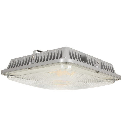 ESL Vision ESL-CP-3060W-43050-GR-EM8-1DHOC LED Canopy Fixture, Upto 7,800 Lumens, Voltage 120-277VAC Input, Emergency Backup 1040 Lumens >90 Mins, Built in Daylight & Occupancy Sensor, Grey Finish | ESL Vision at lightingandsupplies.com