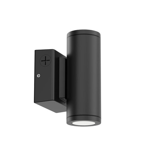 ESL Vision ESL-CYL-R3-15W-13050-BKWM Wall-Mounted Cylinder, 3" Round, 15W, 1,667 Lumens, Adjustable Up/Down Light, Selectable CCT (3000K/4000K/5000K), 45° Beam Angle, Black Finish, Integrated On/Off Photocell | ESL Vision at lightingandsupplies.com