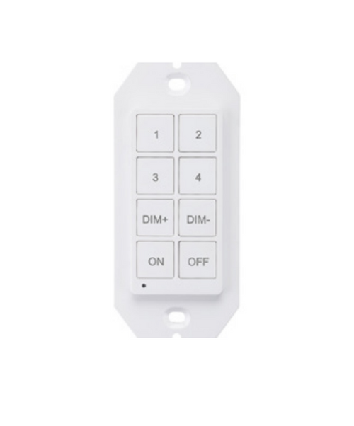 ESL Vision ESL-ISS-WS-B8B-01 IntelliSense™ Battery-Powered Wireless Wall Switch 8-Button 4-Scenes DIM+, DIM-, ON/AUTO/OFF (2 AAA Batteries) | ESL Vision at lightingandsupplies.com