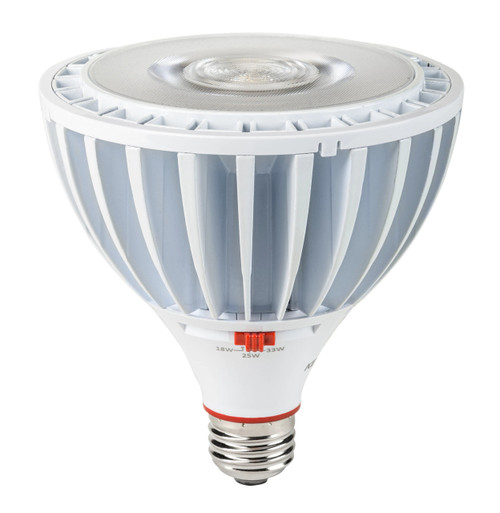 Keystone KT-LED33PSPAR38-F-830 Commercial PAR38 LED Lamp, Power Selectable 18/25/33W, E26 Base, 3000K, 120-277V Input, Standard Flood | Keystone Technologies | Keystone Technologies at lightingandsupplies.com
