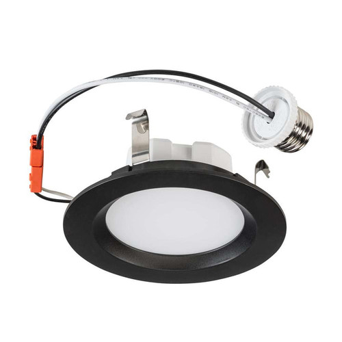 Keystone 4 Inch LED Regressed Smooth Wafer Downlight Retrofit Black Trim Wattage/CCT Selectable 10W/8W/6W 2700K/3000K/3500K/4000K/5000K Triac Dimming E26 Base (KT-LED10PSWD-4B-9CSF-DIM-B) | Keystone Technologies | Keystone Technologies at lightingandsupplies.com