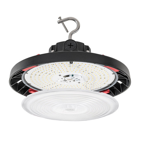 Keystone Power/CCT Selectable Round LED High Bay With Optic Swap 200W/150W/100W 3000K/4000K/5000K With [2] Lens 14-Inch Diameter 120-277V 0-10V Black (KT-RHLED200PS-14CD-OSD-8CSB-VDIM-P) | Keystone Technologies | Keystone Technologies at lightingandsupplies.com