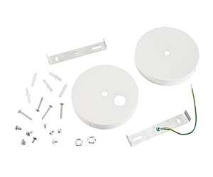 Keystone Technologies 5-in Canopy Kit w/ Strain Relief, Circular, J-Box/Stud Mount, White | KT-LALED-CANOPY-1-KIT | Keystone Technologies at lightingandsupplies.com