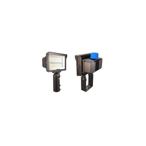 Keystone Technologies 100/140W LED Flood Light w/ PC, 7Hx6V, 120V-277V, CCT Select, BRZ. TAA | KT-FLED140PS-R2B-UNV-8CSB-VDIM /TAA | Keystone Technologies at lightingandsupplies.com